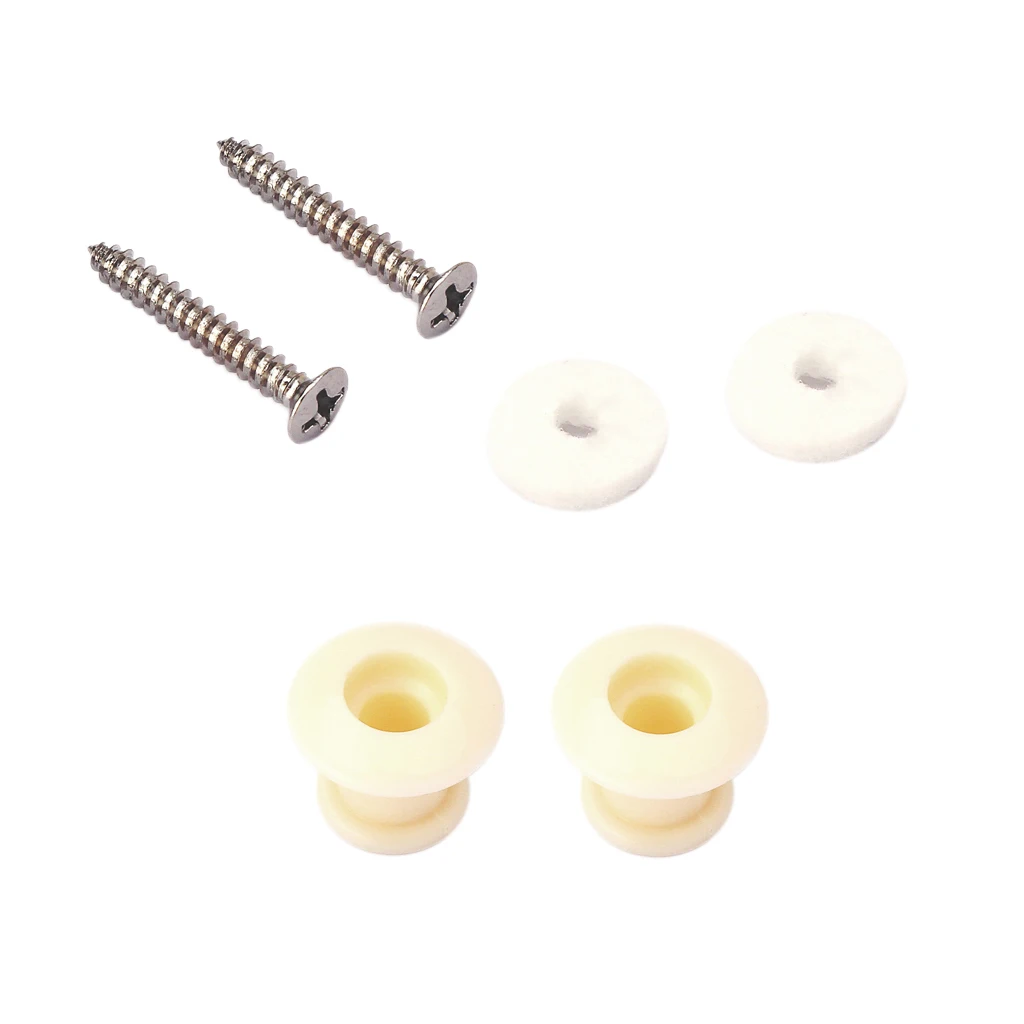 Pack Of 2 ABS  Strap Lock For Acoustic Electric Guitar Musical Instrument Parts