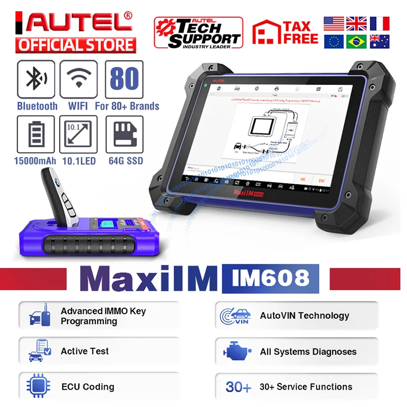 Autel MaxiIM IM608 диагностический инструмент все ключи потерянный программист IMMO