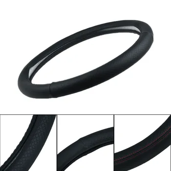 

15'' Steering Wheel Cover Car Fit AllSeasons Durable Auto Black Useful