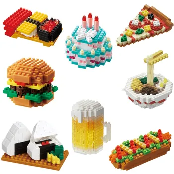 

NEW Mini Block Hamburger Kawada Building Toy 3D Puzzle Cake Beer Ice Cream Cake Beer Ice Cream Sushi Pizza