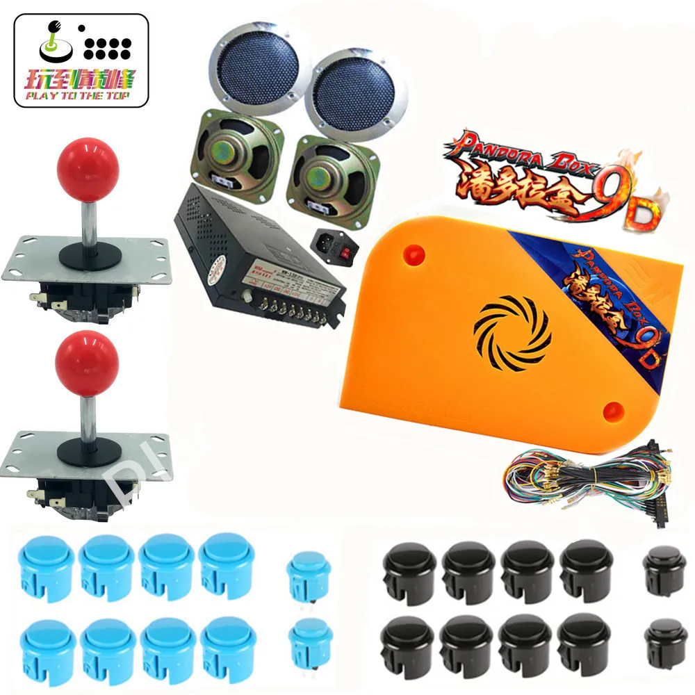 DIY kit Pandora box 9D 2500 В 1 Аркадный Игровой блок для игрового автомата с модульная доска JAMMA kit с Happ джойстиком Кнопка питания динамик
