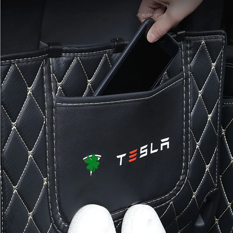 For Tesla Model 3- Seat Protector Mat Seat Back Cover Anti-kick Mat Pad one set 3 Colors