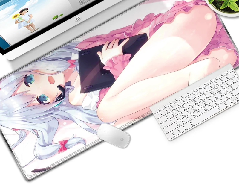 

Large Game Gamer Gaming Mousepad Cartoon 80x30cmOffice Mouse Pad Mat Keyboard Compute Anime Desk Cushion for Tablet PC Notebook