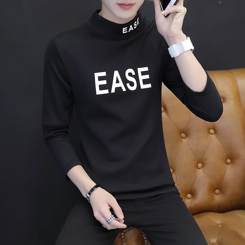 С флисовой и утолщенной футболкой с длинными рукавами мужская версия корейского