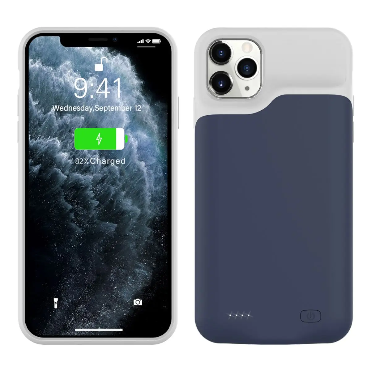 Для iPhone 11 Pro, 5,8 дюймов, чехол для зарядного устройства, 5200 ма/ч, внешнее зарядное устройство, внешний аккумулятор, чехол для аккумулятора, встроенный магнитный металлический
