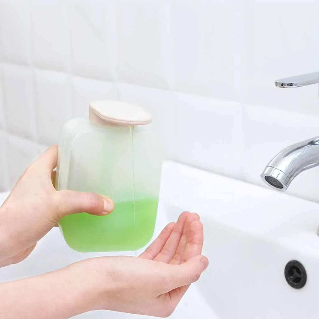 1PC 215g Liquid Soap Dispenser Plastic Suction Cup Soap Dispenser Wall Mounted ABS Waterproof Soap Box for Bathroom Beige@30