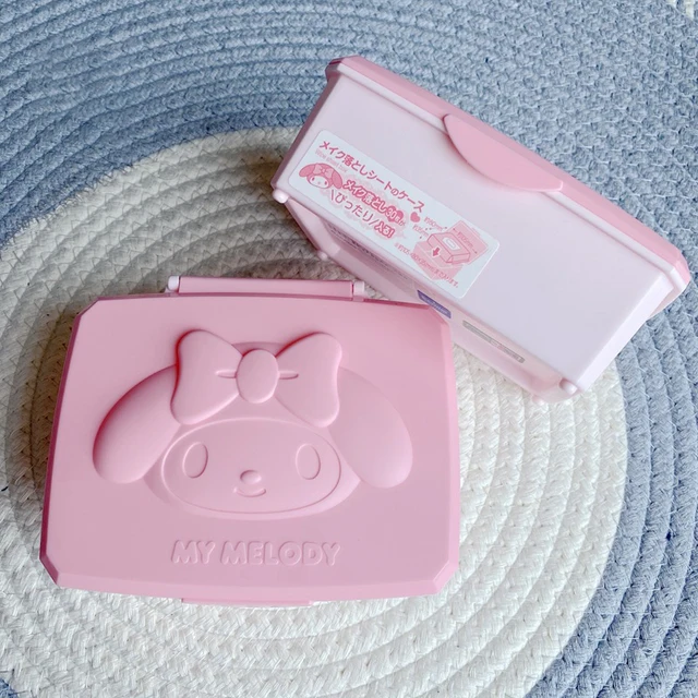 13CM Sanrios Cartoon Kawaii Kitty Mymelody Littletwinstars Desktop Storage Box Cotton Stationery Jewelry Organizer 5