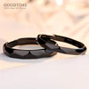 Noble Lover's Rings Real 925 Sterling Silver Rings Black Gold Color Sterling Silver Ring Couple Rings Jewelry Accessories Gift 5