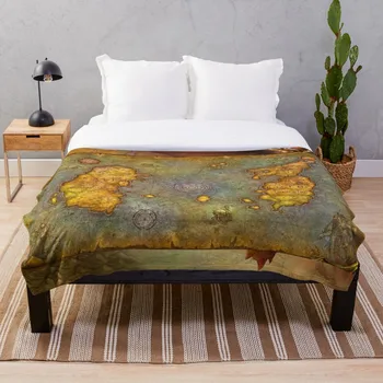 

WoW Classic Map Poster Tapestry Throw Blanket Soft Sherpa Blanket Bed Sheet Single Knee Blanket Office Nap Blanket