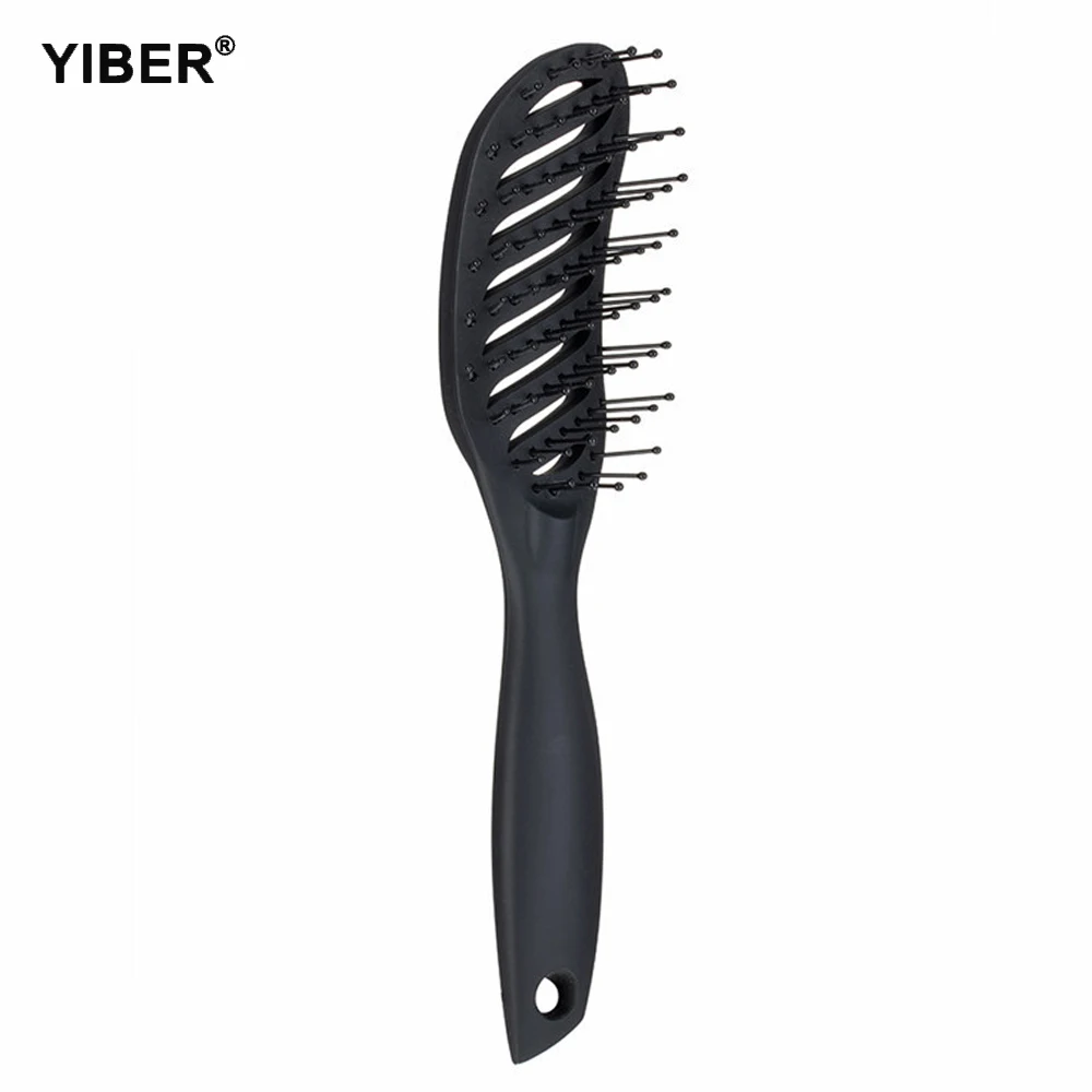 Anti Static Hair Brush Wet/dry Use Small Curved Hair Comb Handle Comb
