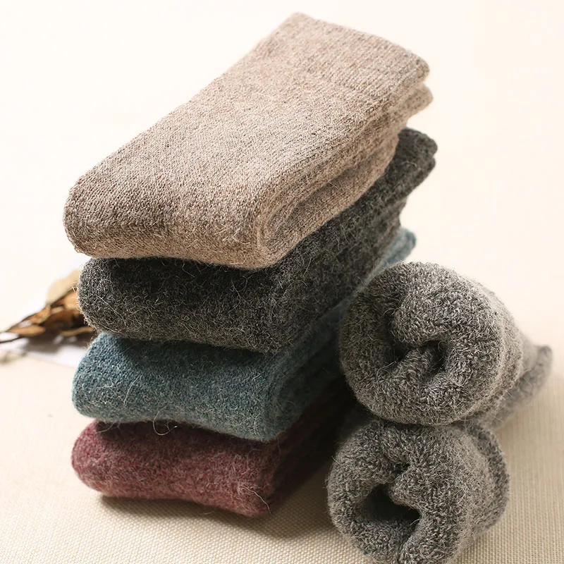 Women Winter Warm Solid Color Wool Super Thick High Quality Cashmere Snow Casual Socks 2 Pair Women Winter Warm Solid Color Wool Super Thick High Quality Cashmere Snow Casual Socks 2 Pair