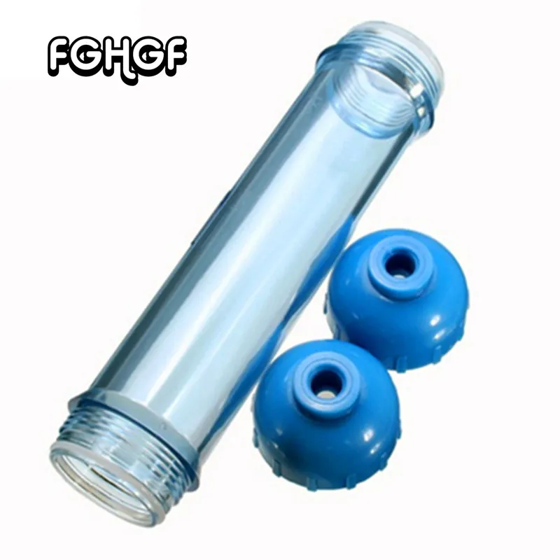 

DIY Fill T33 Shell Filter Water Filter Housing Reverse Osmosis System 25.4cm Bottle 1/4 Tube Fittings Transparent