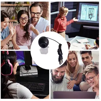 

Computer USB2.0 HD Webcam Camera Free Drive Build-in Desktop Black Clip-on Camera HD Color Computer Laptop For PC Microphon S7P9