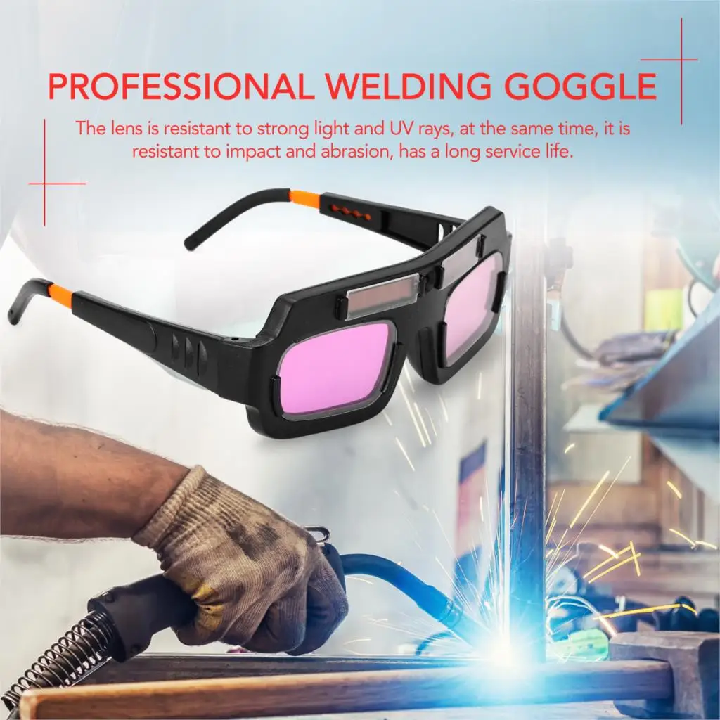 

Hot New Portable Professional Anti UV Weld Glasses Solar Energy Auto Darkening Welding Safety Goggles Welding Glasses
