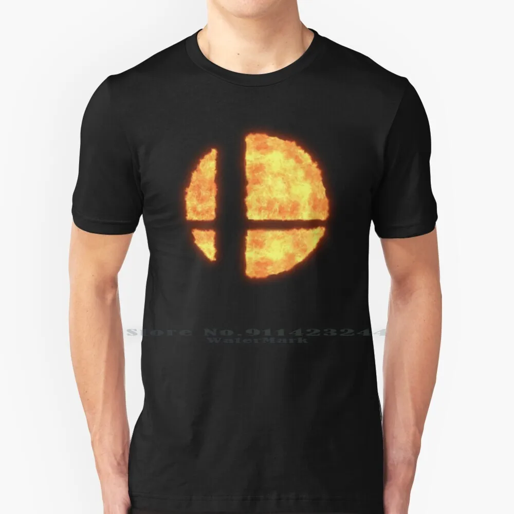 Super Smash Bros Flaming Logo T Shirt Cotton 6Xl Switch Flaming Super Smash Bros