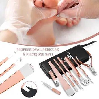 

8Pcs/Set Manicure Foot Care File Set Dead Hard Skin Callus Remover Scraper Pedicure Rasp Tools Feet Care Tool Kit Stainless Tool