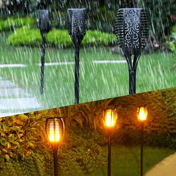 

1/2/4pcs 96 LED Flickering Flames Solar Torches Light Waterproof Outdoor Landscape Lawn Yard Driveway Decoration Lamp
