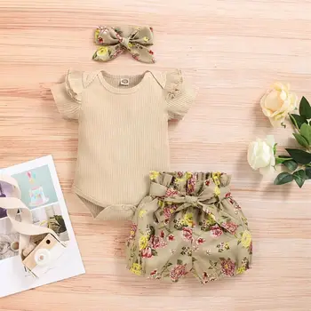 

2Pcs Fashion New Summer Newborn Baby Girls Boys Clothes Cotton Casual Short Sleeve Tops T-shirt+Shorts Toddler Infant Outfit Set