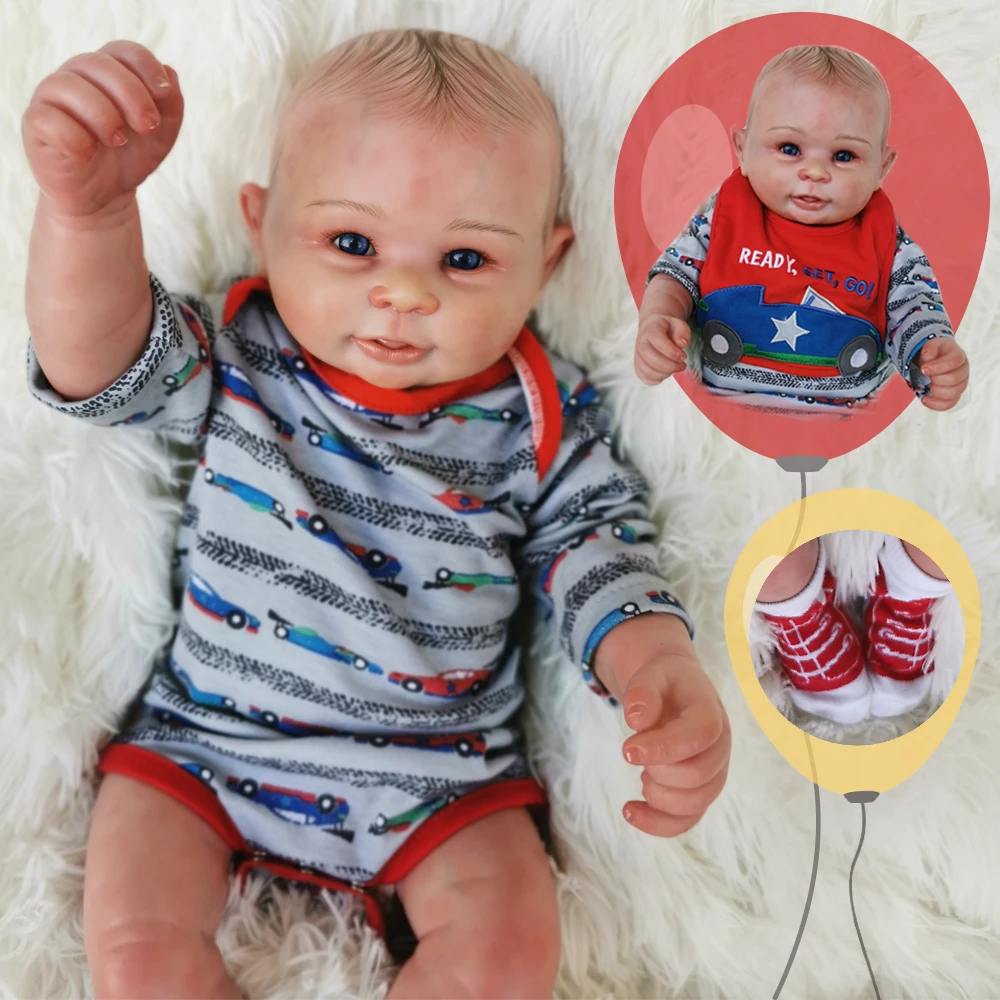 Reborn Baby Dolls Реалистичная богатая живопись 20 дюймов куклы живые Новорожденные ребенок малыш игрушка для детей Подарки