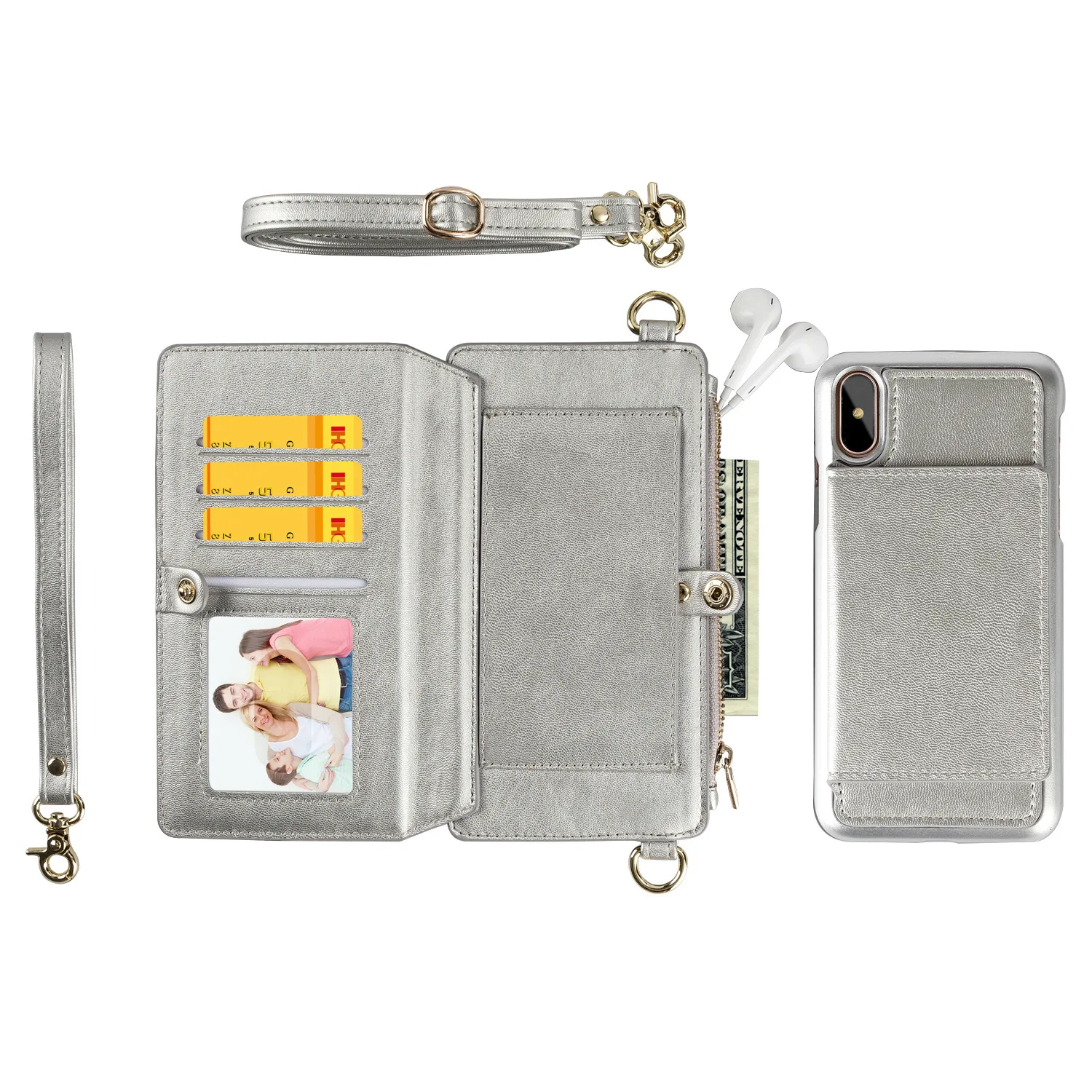 Кошелек на молнии чехол для телефона ручной веревочный из натуральной кожи max