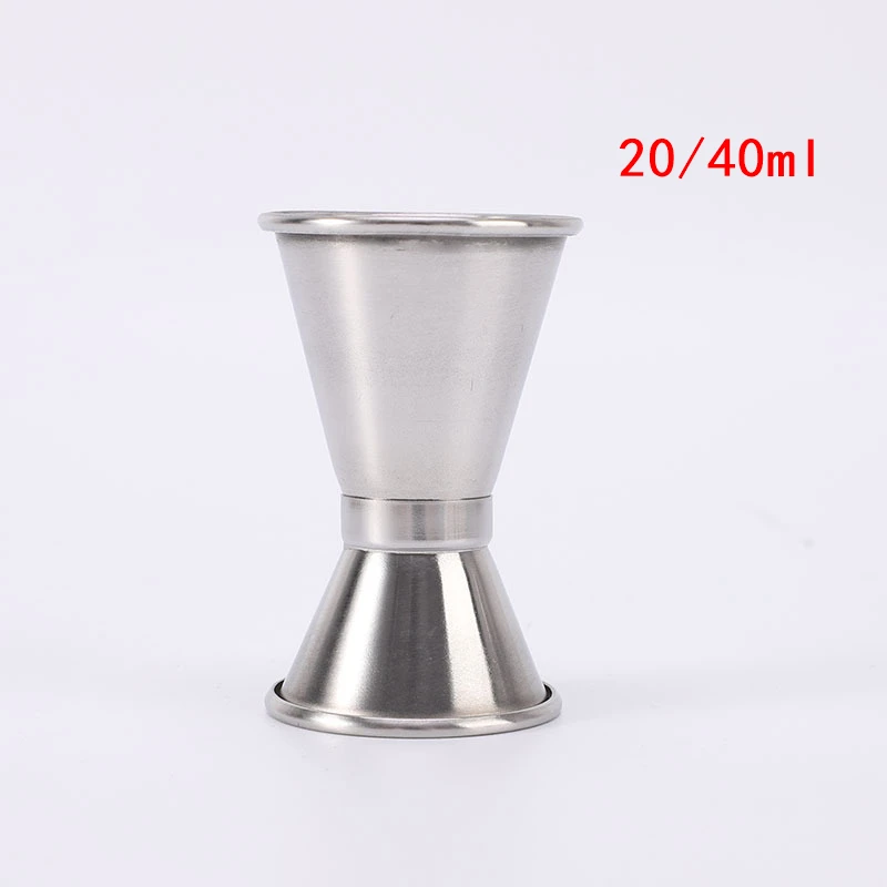 Stainless Steel Cocktail Shaker Measure Cup Dual Shot Drink Spirit Measure Jigger 15/30ml 25/50ml Kitchen Gadgets Cocktail Shaker Measuring Jigger Stainless Steel Measuring Cups