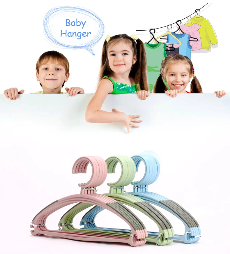 Baby Clothes Racks Portable Clothes Hanger Children Coat Plastic Hangers Hook Household Kids Hangers for Clothing Organizer
