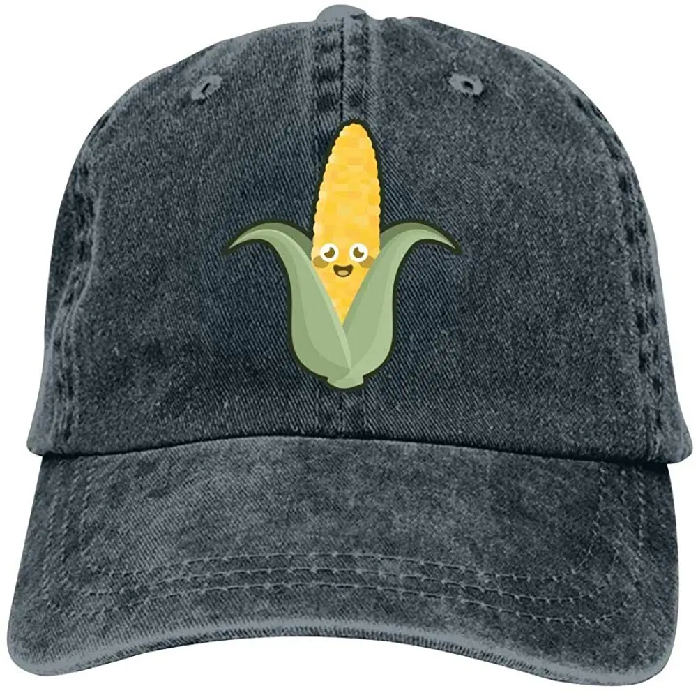 Kawaii Corn унисекс бейсболки для взрослых винтажные джинсы Регулируемая джинсовая хлопковая шляпа