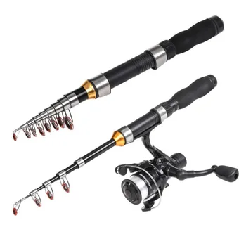 

1.0m/1.2m/1.5m/1.7m/1.9m/2.1m/2.3m Mini Telescopic Fishing Rods Glass Fiber Spinning Fishing Rod Short Sea Rods Spinning Pole