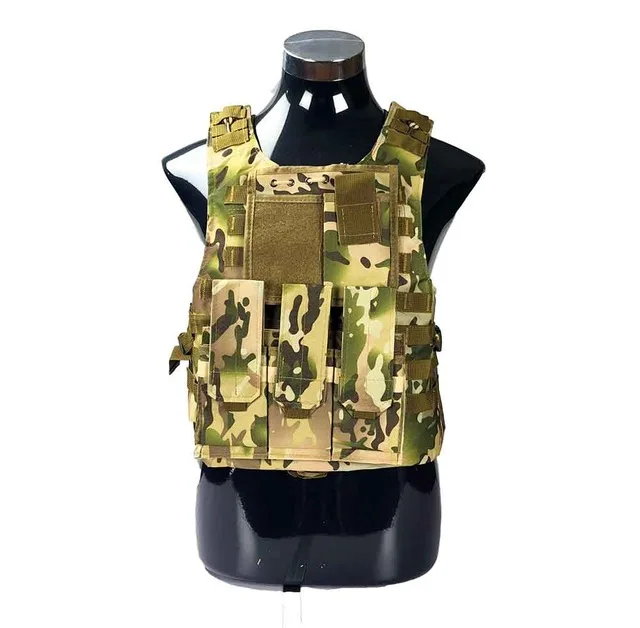 Страйкбол военный тактический жилет Molle боевой штурмовой плиты Перевозчик тактический жилет 7 цветов CS верхняя одежда охотничий жилет - Цвет: CP Camo