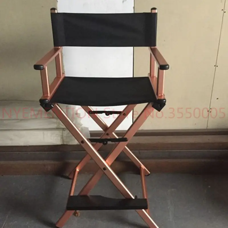 Алюминиевый каркас, кресло для визажиста, кресло для руководителя, складная уличная мебель, легкий портативный складной стул для визажиста, 1 шт - Цвет: Коричневый