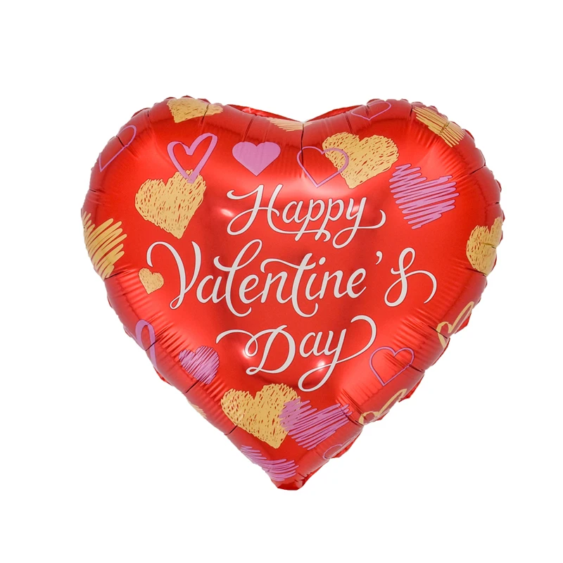 Party Décor Red Heart with Happy Valentine's Day 18 inch Foil Balloon ...