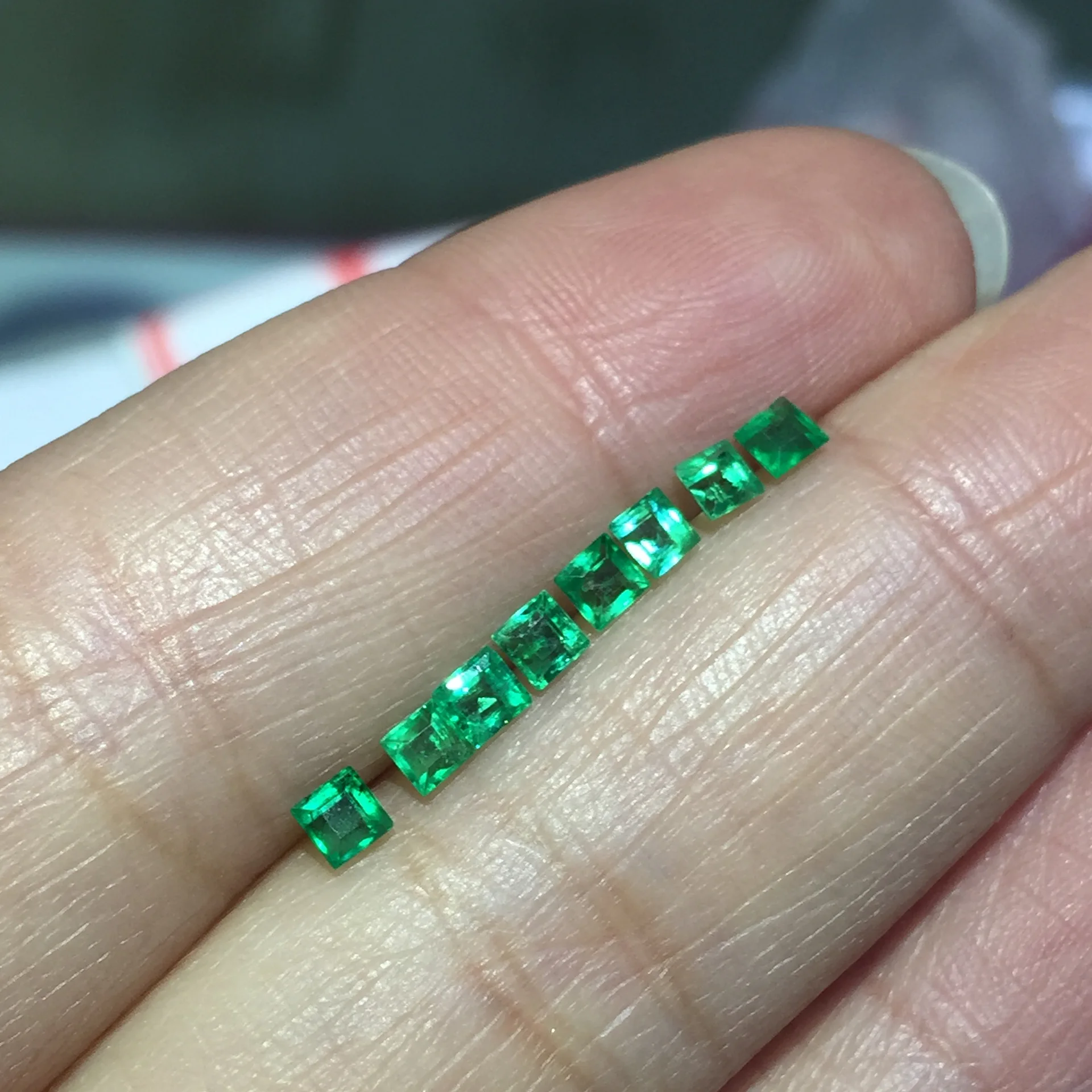 truly precious Squar natural loose gemstones emerald bijoux femme green gem for ring necklace bracelet stone joyas edelstenen
