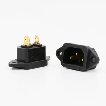 

HiFi FI-05G Gold Plated AC IEC inlet Mains Power Inlet Socket, Male Panel Entry Plug