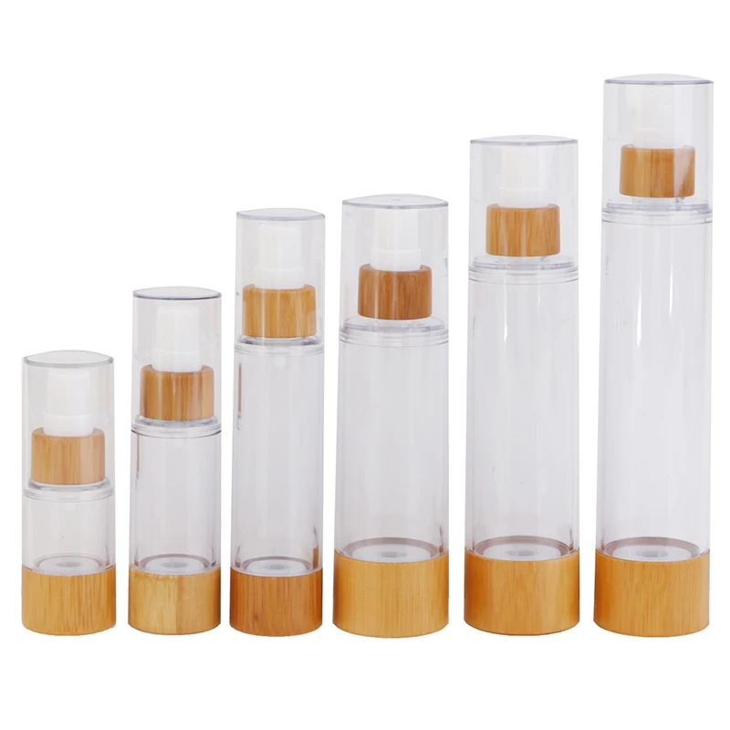 Bamboo Glass 20/30/50/80/100/120ML Empty Spray Bottle For Travel Cosmetic Makeup Refillable Bottles Perfume Atomizer Containers