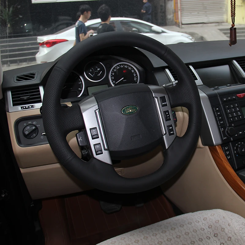 Оплетка на руль для Land Rover Discovery 3 2004 2009 кожаный чехол руля|Чехлы руль| |