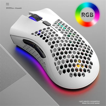 

Lightweight Wireless Gaming Mouse Honeycomb Design RGB Light 7 Buttons Mice for Desktop Notebook PC Laptop