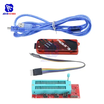 

diymore PICKIT3 Emulator Programmer Debugger Jumper Wire Mini USB Cable with PICKIT3 Programmer Adapter Board