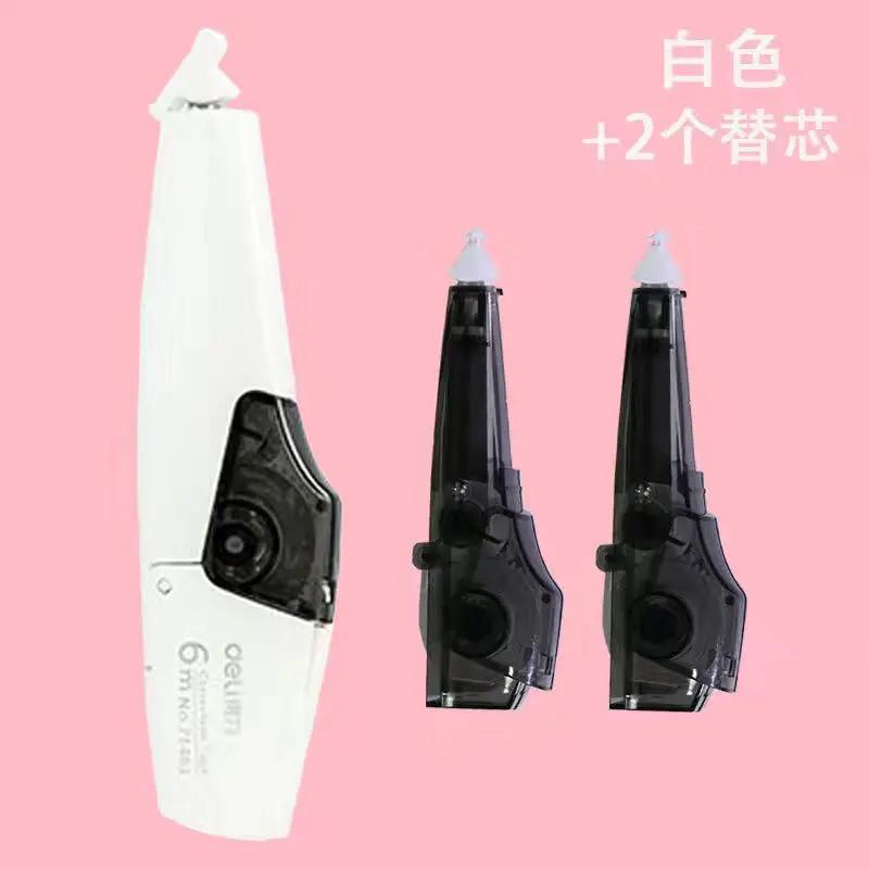 

Deli Kawaii 6m Replaceable Core White Water Drop Corrector Correction Belt Promotional Gifts Stationery School Office Supplies