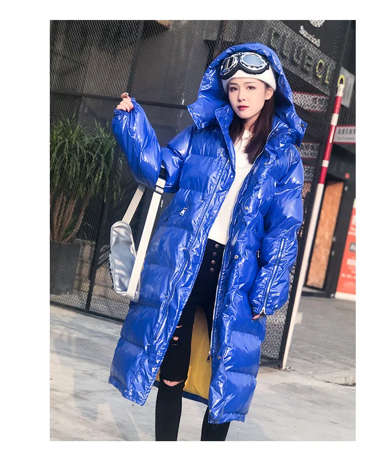 Зимняя куртка женская парка длинное хлопковое пальто Модная свободная хлопковая стеганая куртка Женская Толстая теплая верхняя одежда с капюшоном уличная