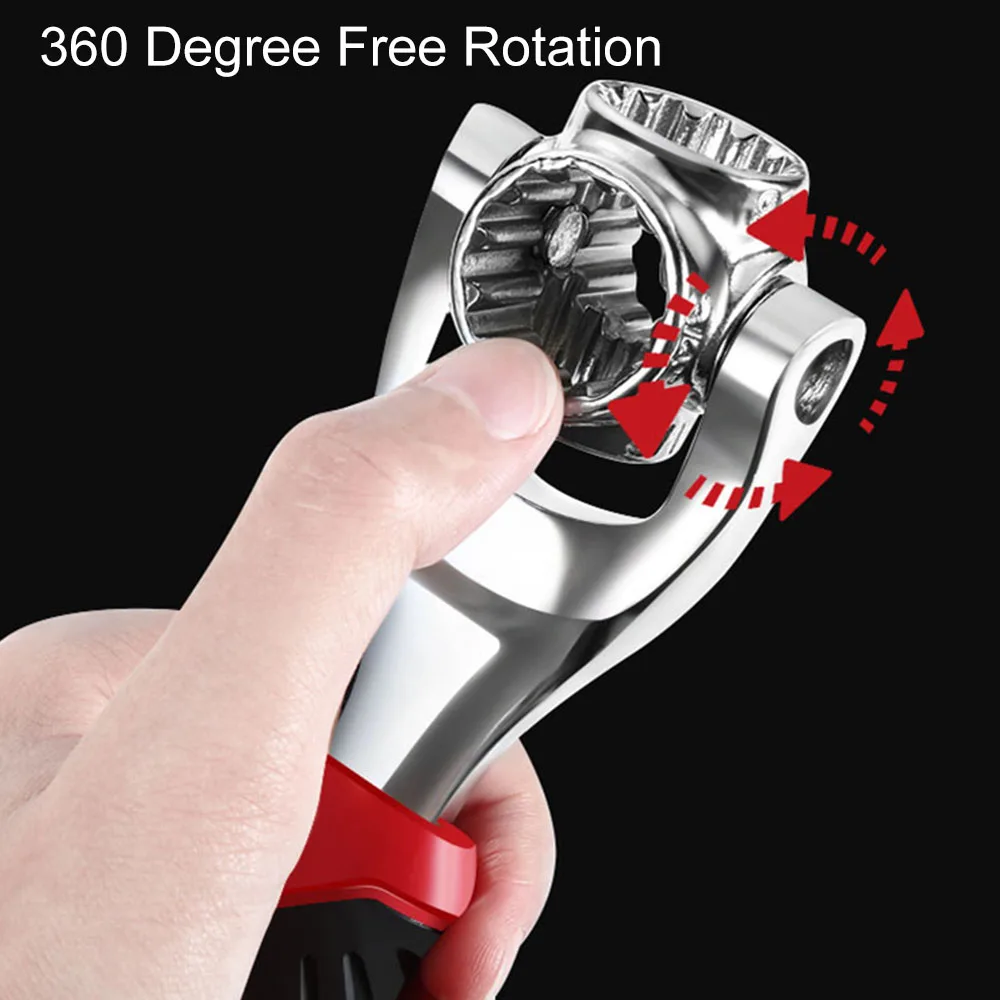 

Auto Repair Tool 48 in 1 Socket Wrench Multifunction Universal 360 Degree Socket Spanner Wrench Rotating Tool for Any Size Bolt