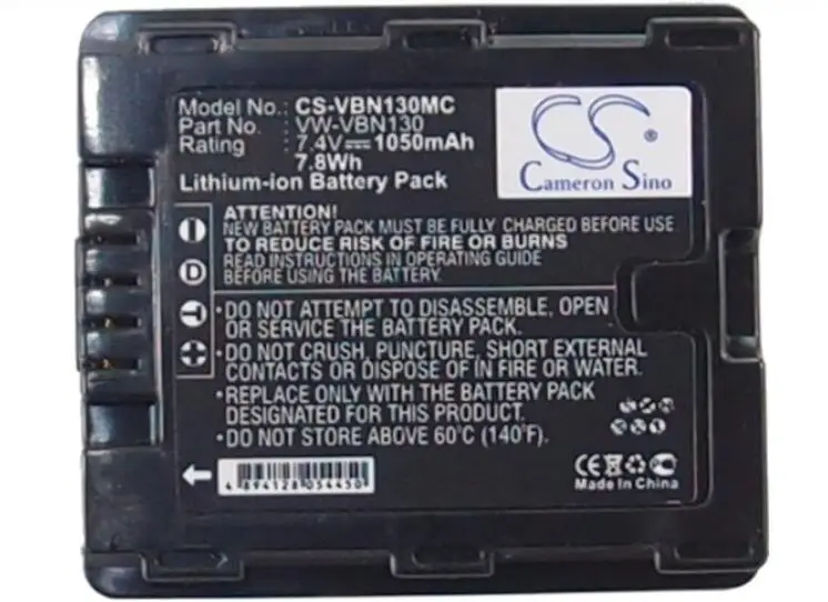 Cameron sino 1050 мА/ч, батарея для цифрового фотоаппарата PANASONIC HC-X800-X920 HDC-HS900-SD800-SD900-TM900 VW-VBN130E-K