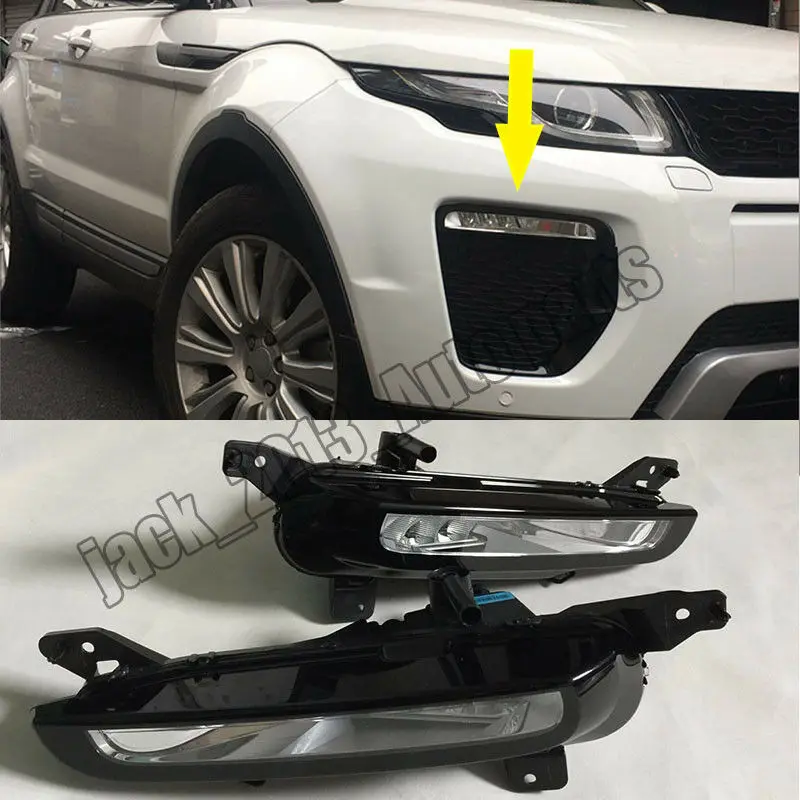 

2pcs new High quality Car Front Bumper Fog Lamp Light BULBS Fit For Land Rover Evoque 2016-2017 Car accessories