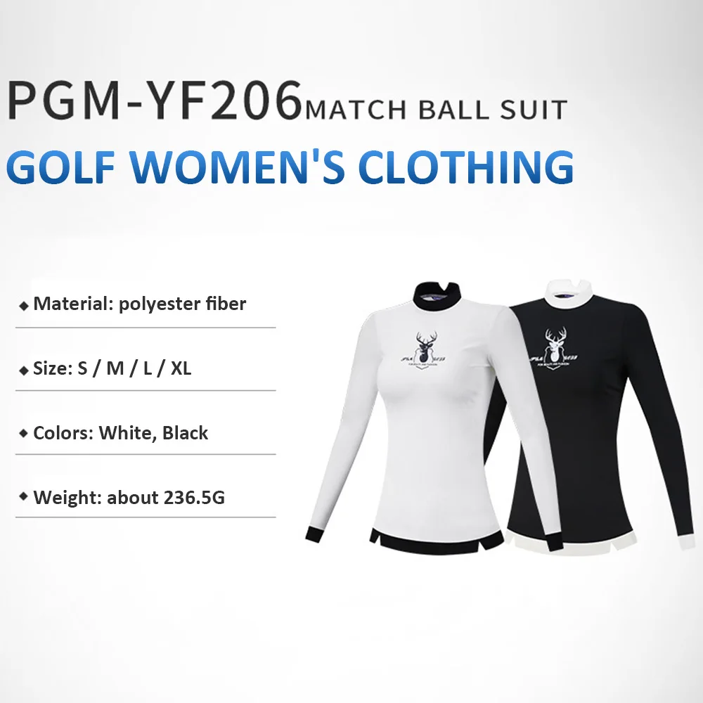 PGM Гольф одежда женская обувь на осень и зиму, одежда футболка с длинными рукавами Тонкий спортивной Гольф одежда для отдыха на открытом воздухе спортивная одежда
