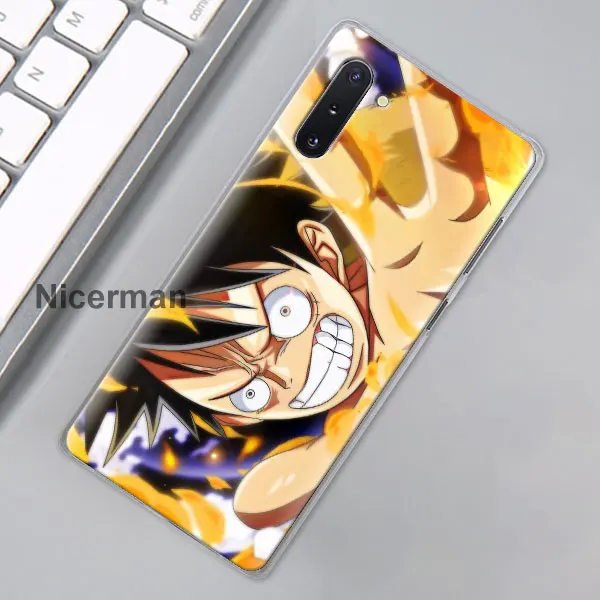 Аниме one piece Луффи Зоро телефонные чехлы для samsung Galaxy Note 10 Plus(5G) Note 8 9 10 S10e S10 S8 S9 Plus жесткий чехол - Цвет: 09