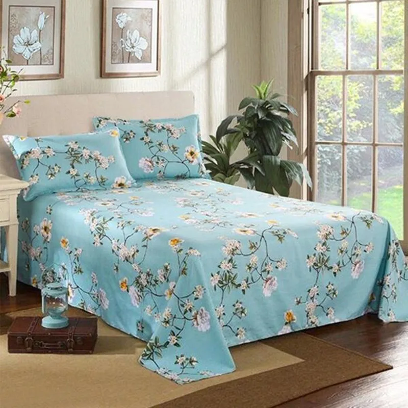 

Decor Home Brand Bed Sheets Bed Textile Bedding Coverlet Flat Sheet Flower Bed Cover Bed Sheet Soft Warm Bedsheets