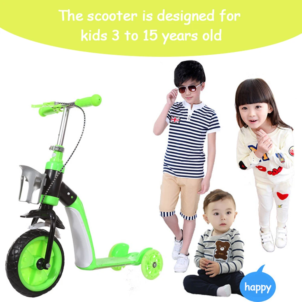 

2 in 1 Kids Child Scooter Balance Car Children's Balance Bike Baby Multifunctional Tricycle 3 Wheels Stand Seat Folding Skating