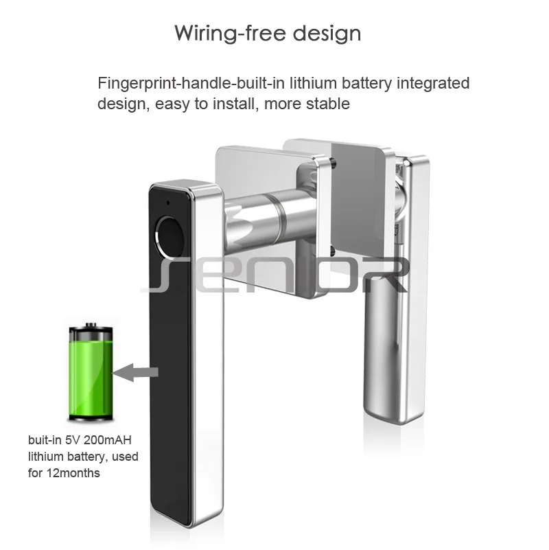 Биометрический отпечаток пальца Сплит двери замки деревянный дверной замок с идентификацией через отпечатки пальцев бытовой электронный замок крытый умный дверной замок 5572 6085
