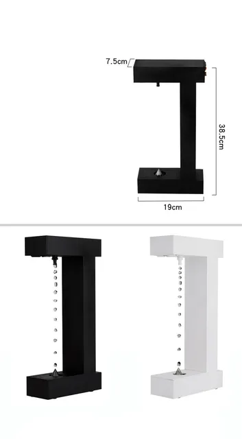 Anti-Gravity Time Hourglass Anti-Gravity Suspended Water Drops Backward Office Decoration Black Technology Creative Birthday Gif 6