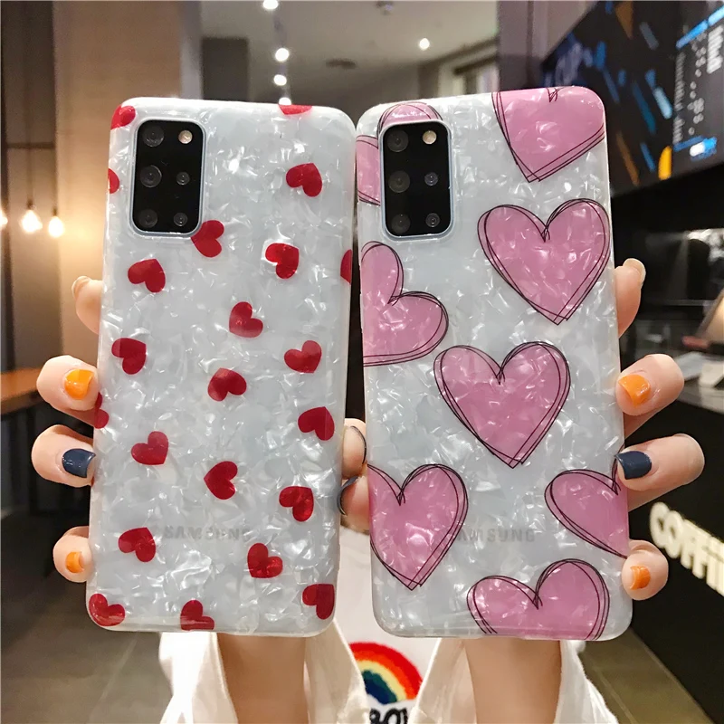 SUYACS чехол для телефона Samsung Galaxy S10 S8 S9 Plus Note 8 9 милый с сердечком и сном мягкий IMD