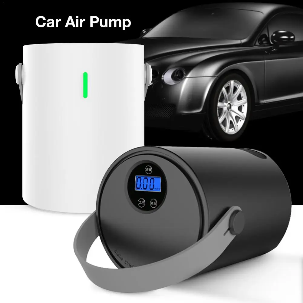 

Car Air Pump 12V Wireless Electric Charging Mini Handheld Portable Tire Digital Display Inflator Bicycle Bike Auto Pumps EU PLUG